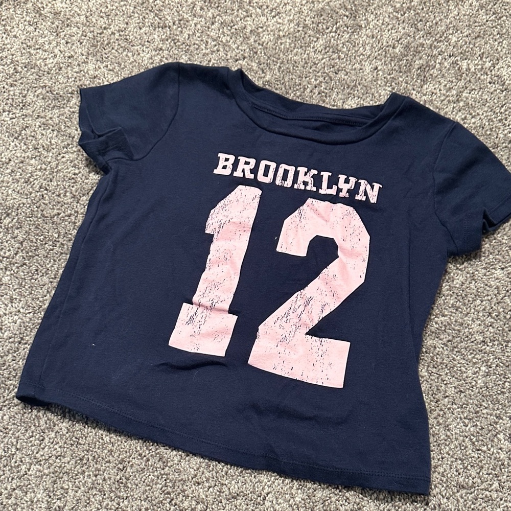 Art Class Navy and Pink Brooklyn Tee